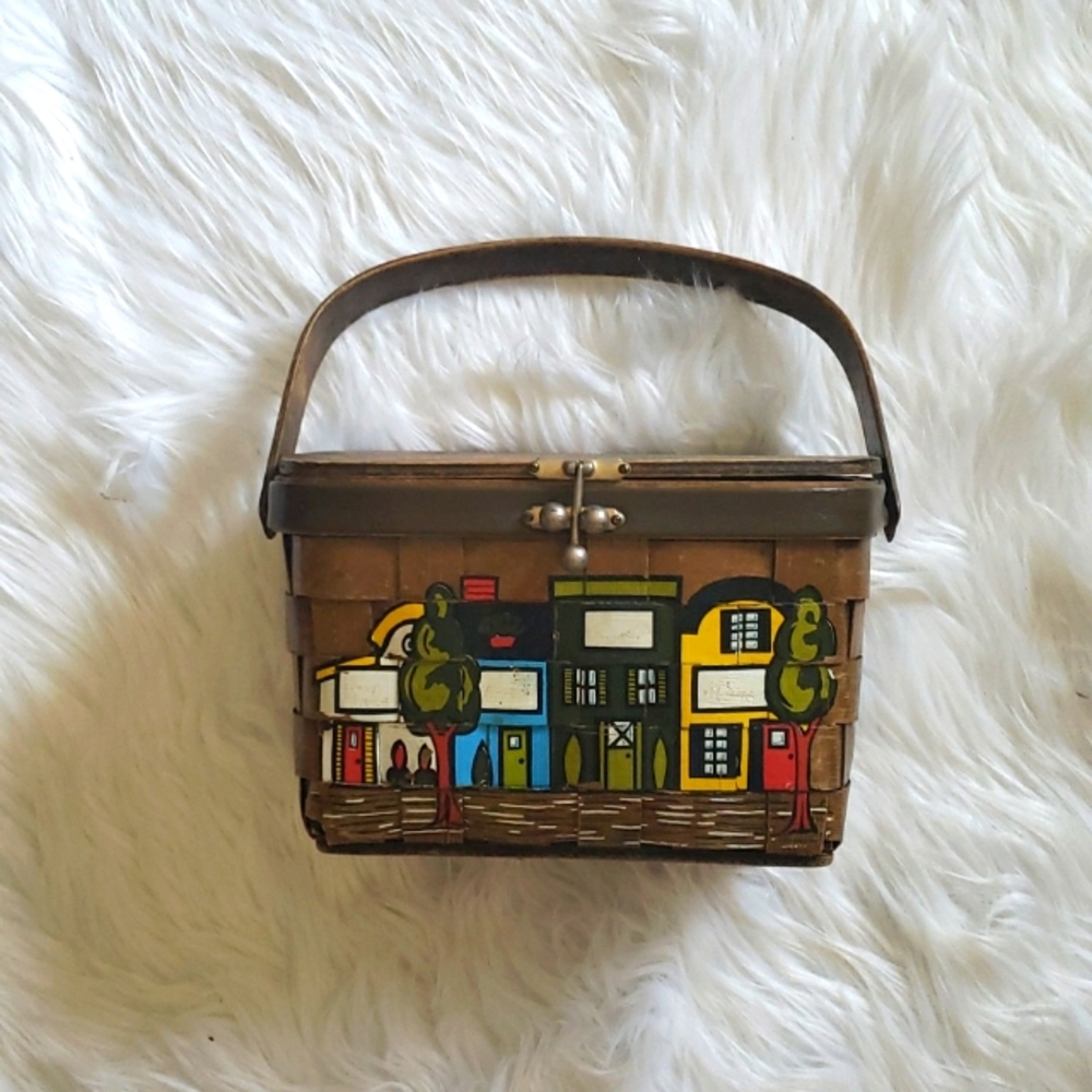 Vintage Hand Painted Wooden Box